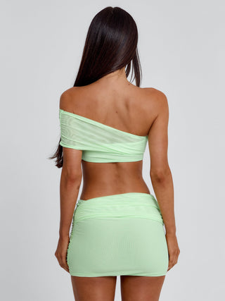 SELINE TOP GREEN Crop Top 