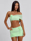 SELINE TOP GREEN Crop Top 