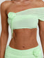 SELINE TOP GREEN Crop Top 