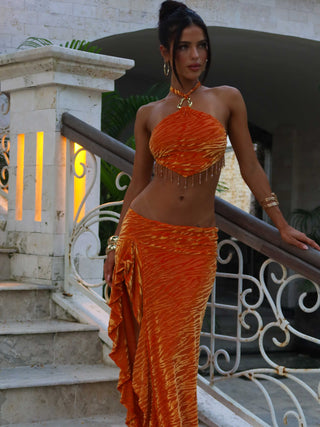 SETIA MAXI SKIRT ORANGE Maxi Skirt 