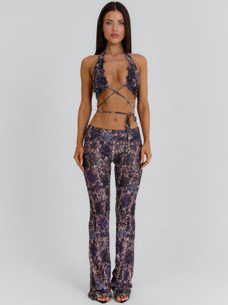 SHANEL PANTS DEEP PURPLE Pants 