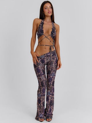 SHANEL CROP TOP DEEP PURPLE Crop Top 