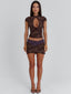 SHANIA MINI SKIRT BROWN Mini Skirt 