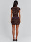 SHANIA MINI SKIRT BROWN Mini Skirt 