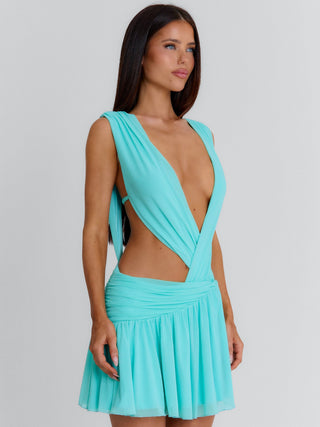 SHELBY MINI DRESS TEAL Mini Dress 