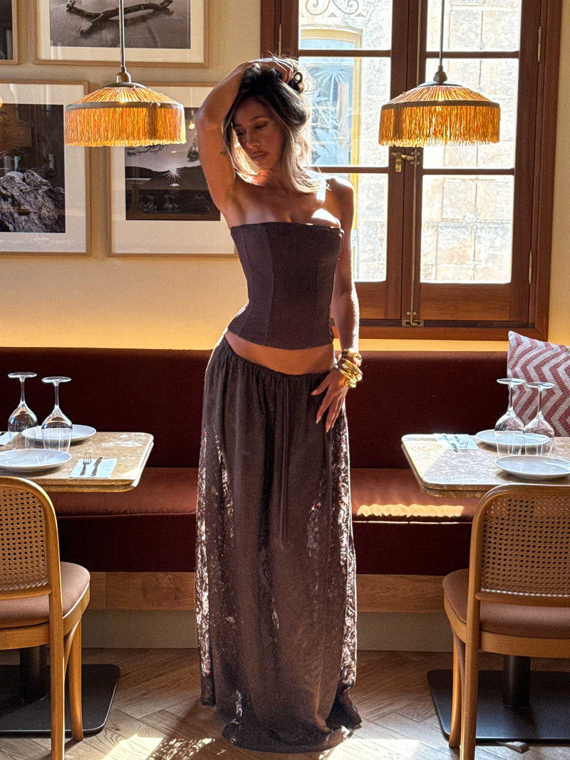 SOREN MAXI SKIRT CHOCOLATE Maxi Skirt 