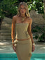SOLA FLOWER MAXI SKIRT GOLD SHIMMER Maxi Skirt 