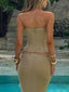 SOLA FLOWER MAXI SKIRT GOLD SHIMMER Maxi Skirt 
