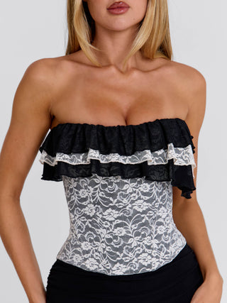 SOLARA MINI DRESS CREAM BLACK Mini Dress 