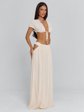 SOLEIA TOP CREAM Crop Top 