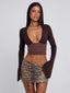 SOPHINA TOP BROWN Top 