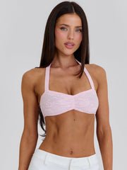 STASSIE CROP TOP PINK