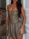 STEPHIA MINI DRESS TAUPE Mini Dress 