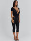 SUMMA LONGLINE TOP BLACK Crop Top 