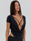 SUMMA LONGLINE TOP BLACK Crop Top 
