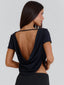SUMMA LONGLINE TOP BLACK Crop Top 
