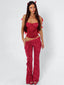 SUMMEI CORSET TOP BURGUNDY Corset 