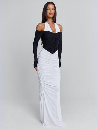 TAHITI MAXI DRESS WHITE/BLACK Maxi Dress 
