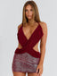 TAMANNA MINI DRESS DEEP RED Mini Dress 