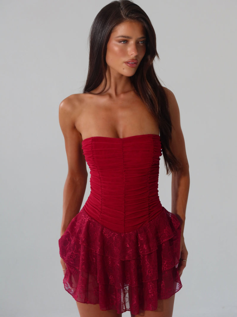 TAMZY MINI DRESS RED Mini Dress 