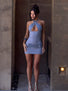 TARAI MINI DRESS GREY Mini Dress 