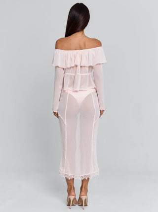 TARAYA MIDI SKIRT PINK Midi Skirt 
