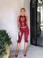 TAYLAH CAPRI WINE Pants 