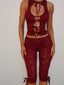 TAYLAH CAPRI WINE Pants 