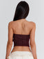 THERESA TOP BURGUNDY Crop Top 