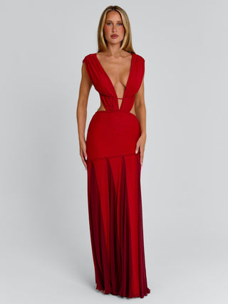 THESSA MAXI DRESS RED Maxi Dress 