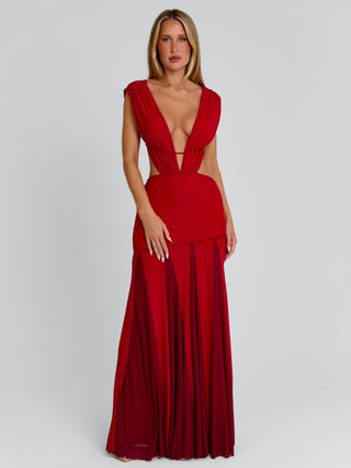 THESSA MAXI DRESS RED Maxi Dress 