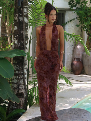 TIANE MAXI DRESS BROWN MULTI Maxi Dress 