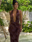 TIANE MAXI DRESS BROWN MULTI Maxi Dress 