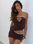 UMA MINI DRESS CHOCOLATE Mini Dress 