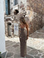 UMBRA MAXI DRESS TAN & WHITE Maxi Dress 
