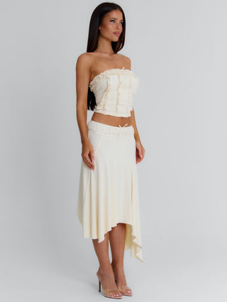 VAL MIDI SKIRT CREAM Midi Skirt 