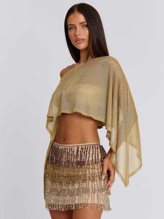 VALINA MINI SKIRT GOLD Mini Skirt 