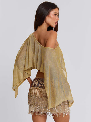 VALINA TOP GOLD Crop Top 