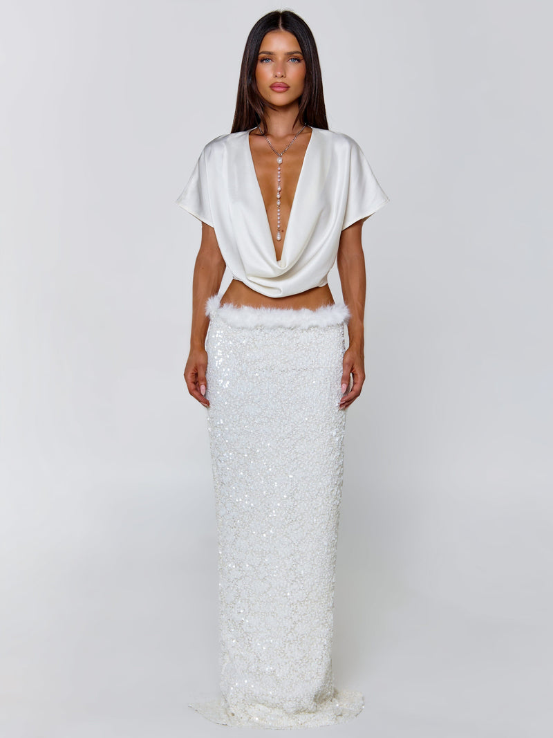 MILLIANA MAXI SKIRT WHITE Maxi Skirt 