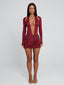 VENARI MINI DRESS BURGUNDY Mini Dress 