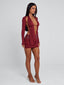 VENARI MINI DRESS BURGUNDY Mini Dress 