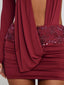 VENARI MINI DRESS BURGUNDY Mini Dress 