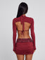 VENARI MINI DRESS BURGUNDY Mini Dress 