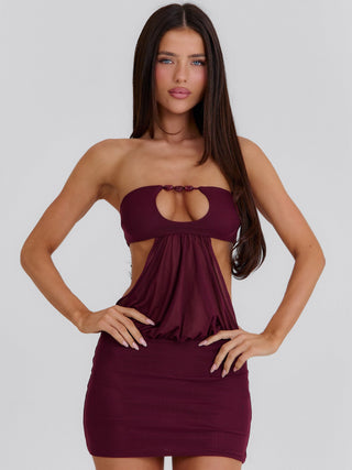 VERITY MINI DRESS WINE Mini Dress 