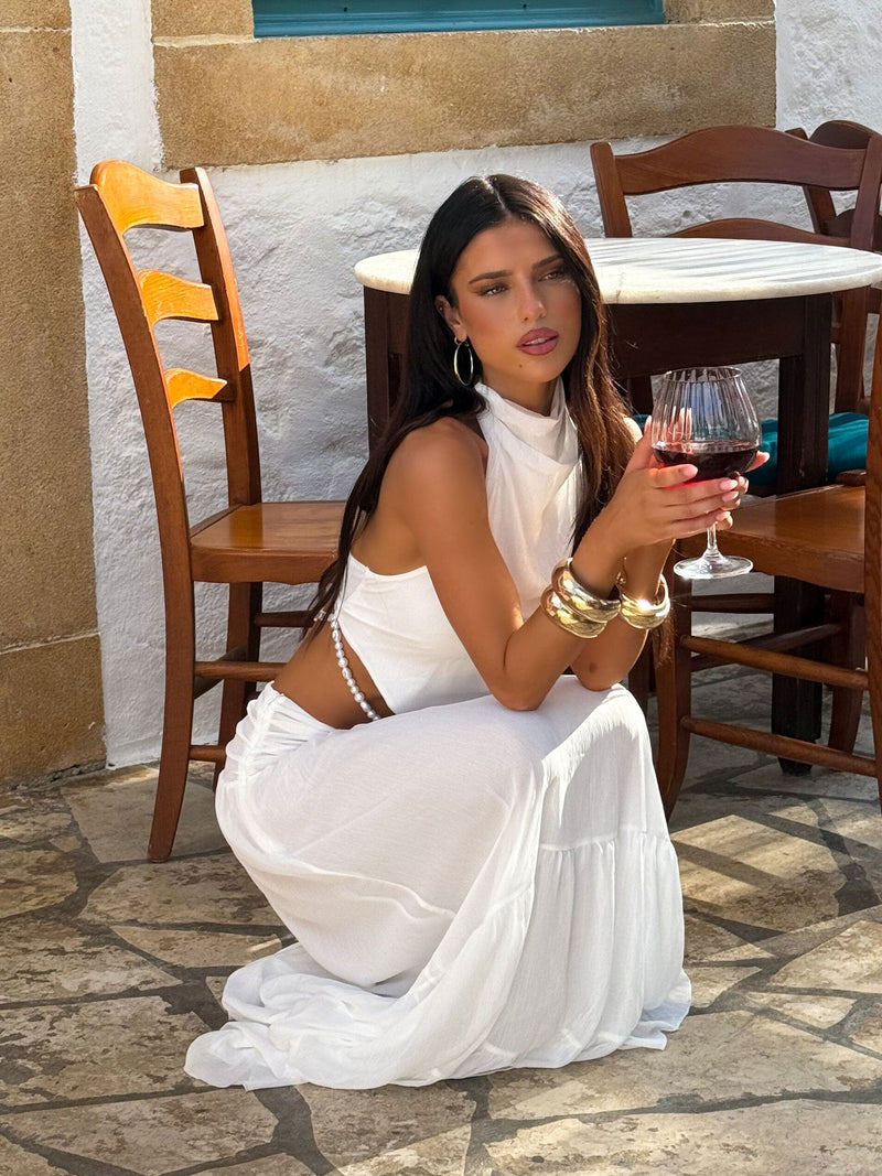 VERONICA TOP WHITE Crop Top 