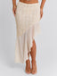 VICTOREA MIDI SKIRT CREAM Midi Skirt 