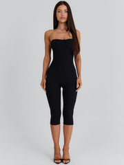 VICTORIA CAPRI JUMPSUIT BLACK