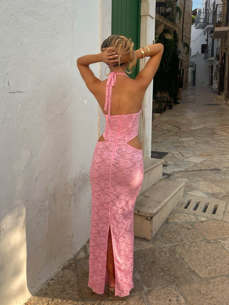 VIDA MAXI DRESS PINK Maxi Dress Dali Factory 