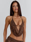 VIER TOP CHOCOLATE Crop Top 