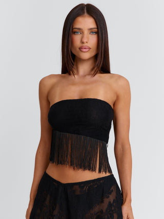 XIMENA TOP BLACK Crop Top 